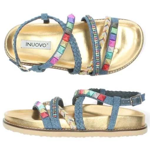 Jeansblauwe sandalen