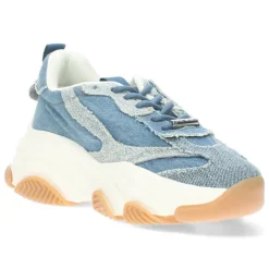 Jeansblauwe sneakers