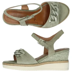 Khaki sandalen