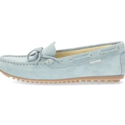 Lichtblauwe mocassins