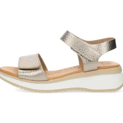 Metallic bronzen sandalen