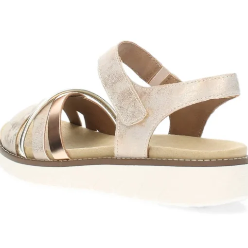 Metallic roze sandalen