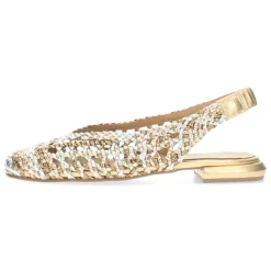 Metallic slingbacks