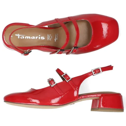 Rode slingbacks