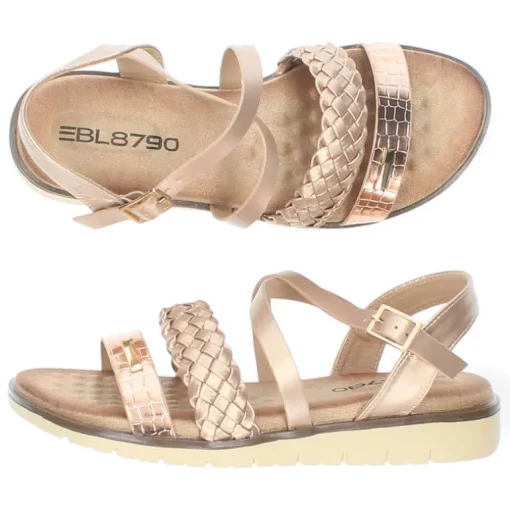 Rosé gouden sandalen