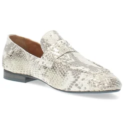 Slangenprint loafers