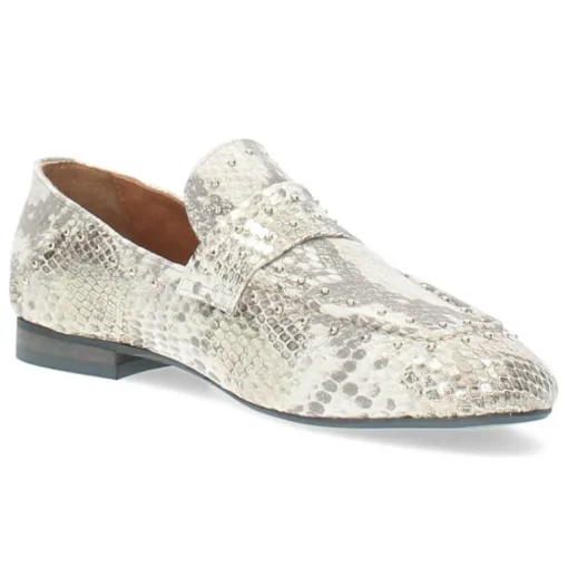 Slangenprint loafers