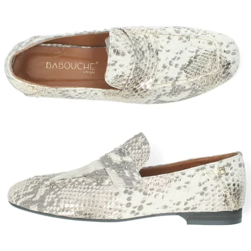 Slangenprint loafers