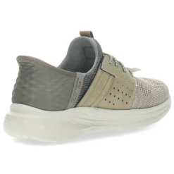 Taupe slip ons