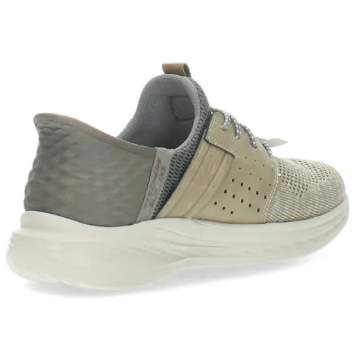 Taupe slip ons