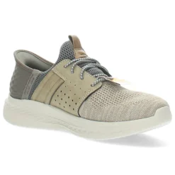 Taupe slip ons