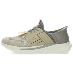Taupe slip ons