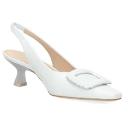 Witte slingbacks