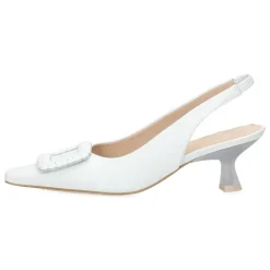 Witte slingbacks