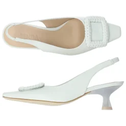 Witte slingbacks