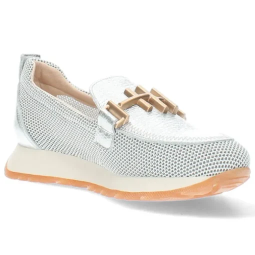 Zilveren loafers