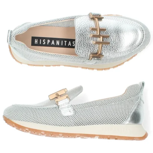 Zilveren loafers