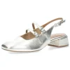 Zilveren slingbacks