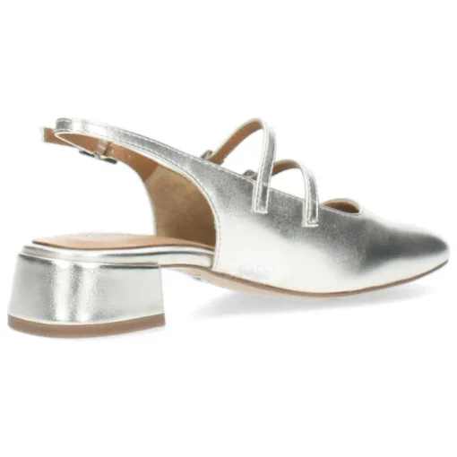 Zilveren slingbacks