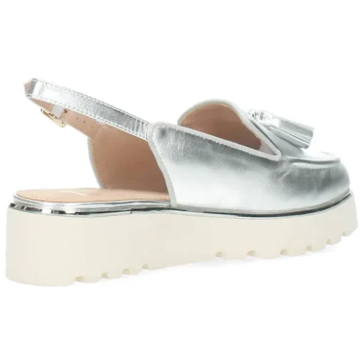 Zilveren slingbacks