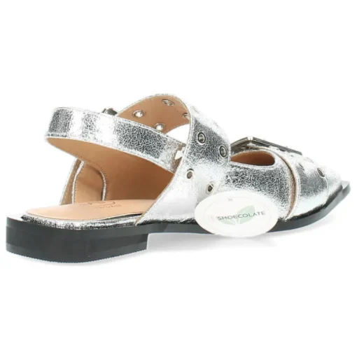 Zilveren slingbacks