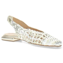 Zilveren slingbacks