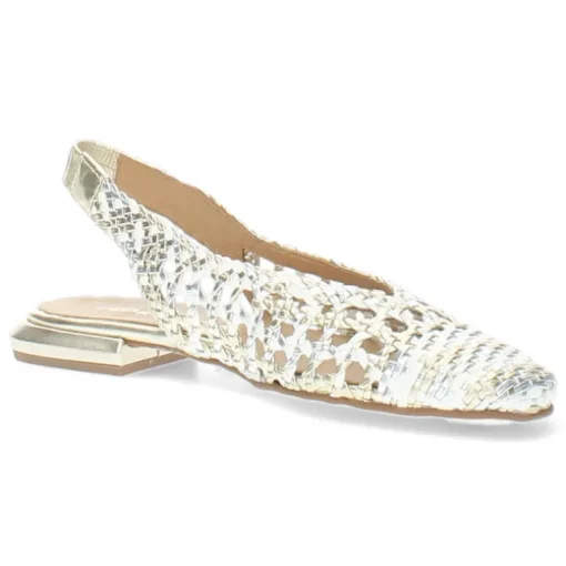 Zilveren slingbacks