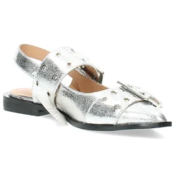 Zilveren slingbacks