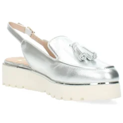 Zilveren slingbacks