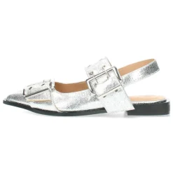 Zilveren slingbacks