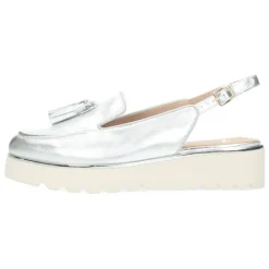 Zilveren slingbacks