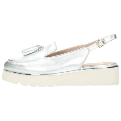 Zilveren slingbacks