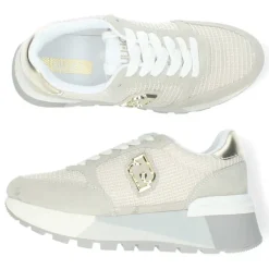 Beige plateau sneakers