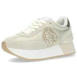 Beige plateau sneakers