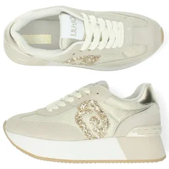 Beige plateau sneakers
