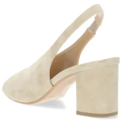 Beige slingbacks