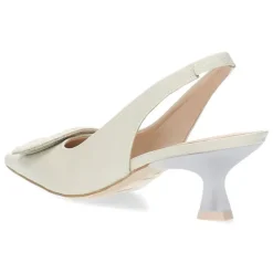 Beige slingbacks