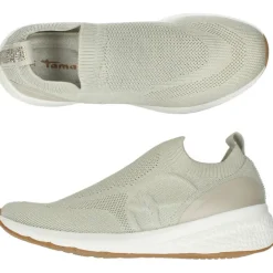 Beige slip-ons