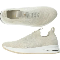 Beige slip-ons