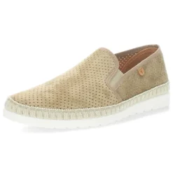 Beige slip-ons