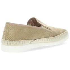 Beige slip-ons