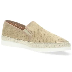 Beige slip-ons
