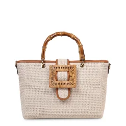 Beige/cognac handtas