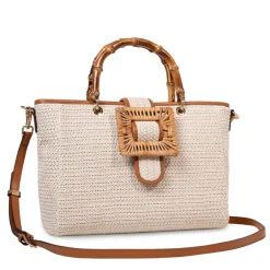 Beige/cognac handtas