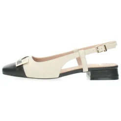 Beige/Zwarte slingbacks