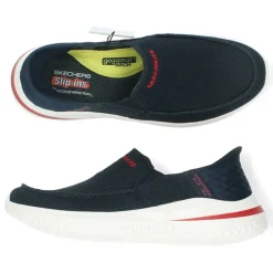 Blauwe slip-ons