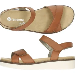 Cognac sandalen