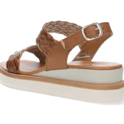Cognac sandalen