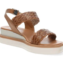 Cognac sandalen