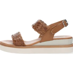 Cognac sandalen